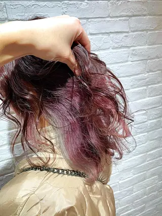 ミディアム カラー 🍎ハッシュカット× 髪質改善🍎カイトのヘアスタイル