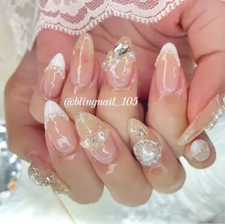 ネイル 23時まで❤︎韓国、 ワンホンネイルのネイルデザイン