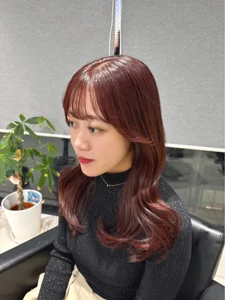 セミロング カラー ️ブリーチなし透明感 /アレンジ🎀こゆきのヘアスタイル