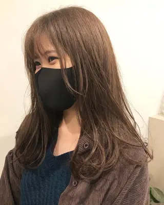 セミロング カラー ヘアアレンジ ainico+所属・メンズ特化✂️栗原 侑也のヘアスタイル