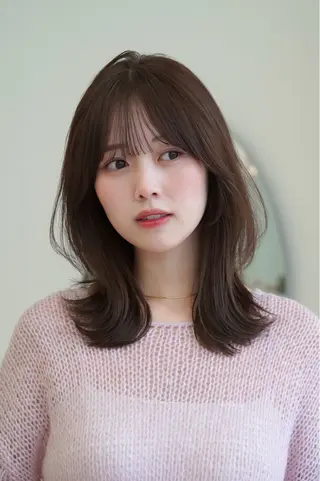 ミディアム カラー unami shibuya所属・ren ボブロブ/ミディアムのヘアスタイル