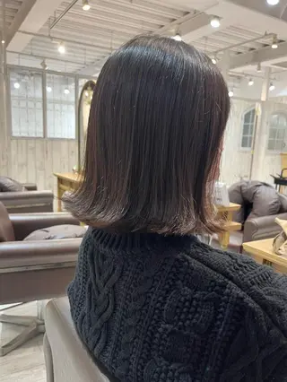 ミディアム 【韓国ヘア×透明感 カラー】笹谷 莉未のヘアスタイル