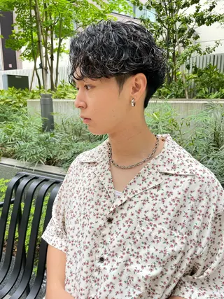 ショート パーマ メンズ 亀井隆汰/メンズ専門 パーマ特化美容師のヘアスタイル
