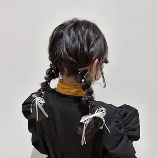 セミロング ヘアアレンジ LOVEST Rihoのヘアスタイル