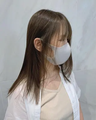 セミロング カラー TENELE所属・チバ タクミのヘアスタイル