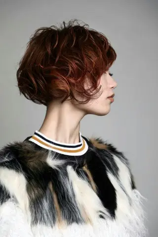 ショート パーマ 藤森 希美のヘアスタイル