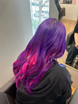 ロング まりな 心斎橋のヘアスタイル