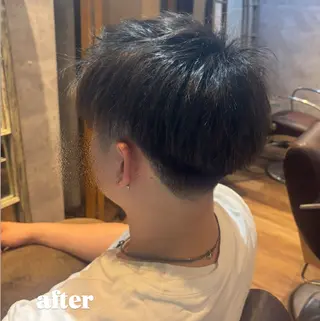 ショート メンズ 🌙透明感カラー／ 丁寧施術｜松本のヘアスタイル