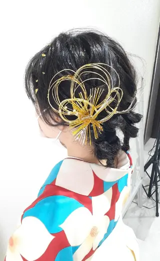 セミロング ヘアアレンジ Hair&Make  Delight*のヘアスタイル