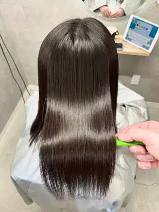 ロング 美髪縮毛矯正 柳田尚紀のヘアスタイル