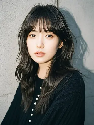 ロング ウルフカット 811 大阪梅田 ウルフのヘアスタイル