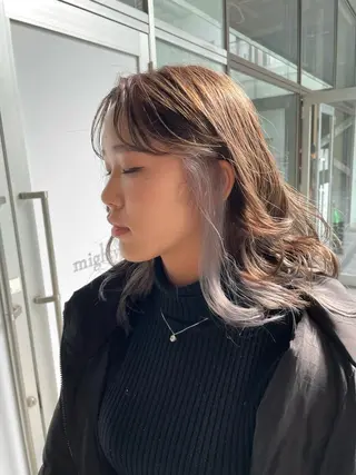 ミディアム 栄　mighty by H所属・不破一輝/栄/矢場町 ボブ/レイヤー/艶髪のヘアスタイル