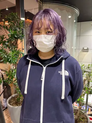 ミディアム カラー 💖デザインカラー/ タダ ハナカ💖のヘアスタイル