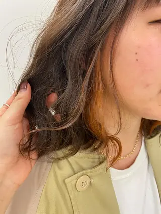 ミディアム カラー レイヤー/ウルフ🤎 mayo.のヘアスタイル