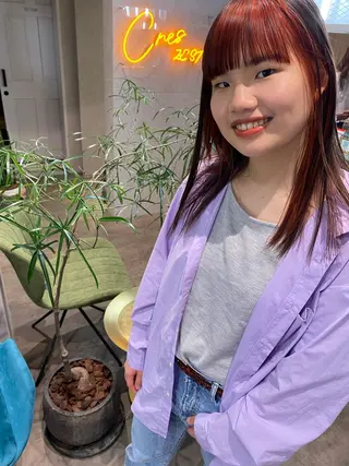 ロング カラー ヘアアレンジ XENA表参道 MIKUのヘアスタイル