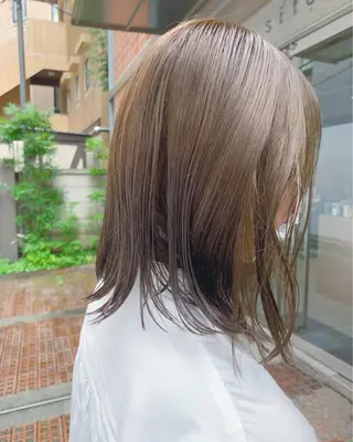 カラー ボブパーマコテ巻き風 パーマNo1深江秀平のヘアスタイル