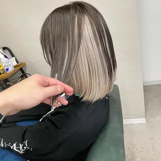 ミディアム カラー Lull (シェアサロンReco VIProom)所属・Lull1人美容室 バレイヤージュのヘアスタイル