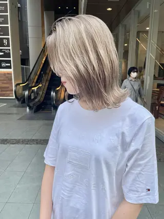 ミディアム カラー 髪質改善will hairdesignのヘアスタイル