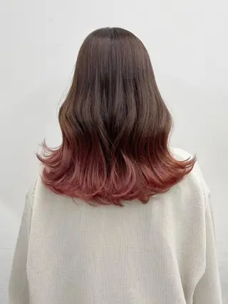 カラー セミロング 【公式】amble luxe池袋東口🩷のヘアスタイル