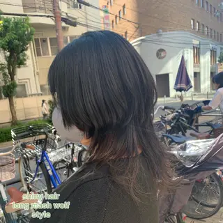 セミロング カラー 艶髪レイヤー上田 紗也🇰🇷💗のヘアスタイル