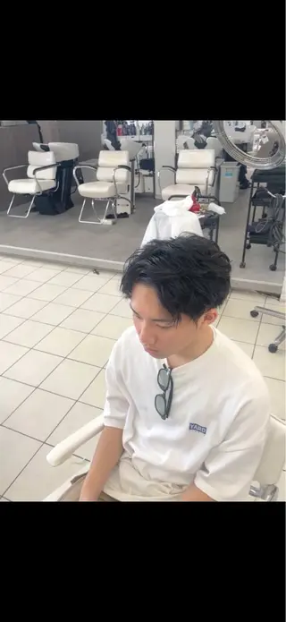 パーマ 成瀬メンズ パーマ清水大隼のヘアスタイル