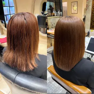 ミディアム パーマ 新宿✨顔周りカット 韓国ヘア/坂本亜裟海のヘアスタイル