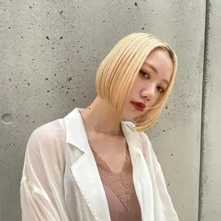 ミディアム ブリーチカラー特化 碇　英朗のヘアスタイル