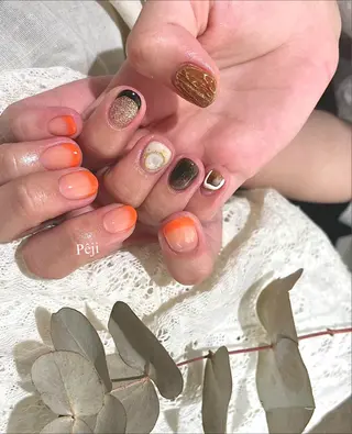 ショート m kaori𓃟のネイルデザイン