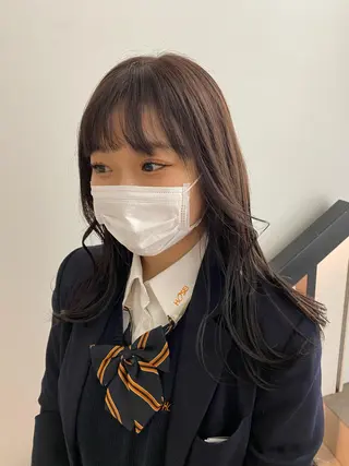 ロング カラー 顔周りカット/透明感 カラー✂️MEIのヘアスタイル
