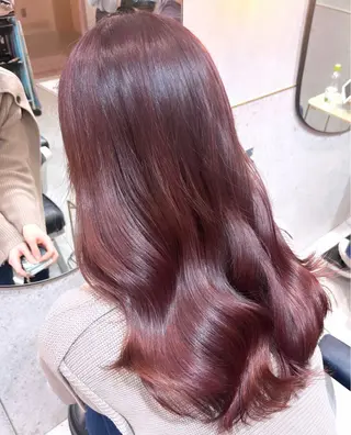 ロング Loom.by Sea【新宿】所属・暖色カラー/新宿/韓 国風レイヤー鮫島志穂のヘアスタイル