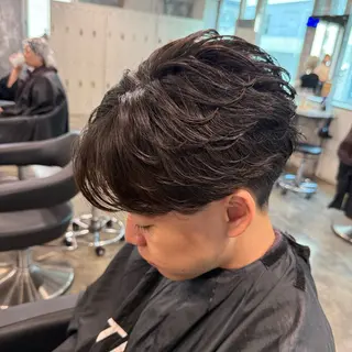 ショート カラー パーマ ヘアアレンジ メンズ キッズ 🔷横浜1のパーマ 職人🔷将太郎のヘアスタイル