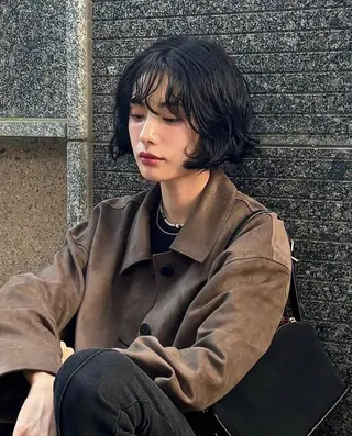 パーマ ボブ.顔周りカット カット/ユキカのヘアスタイル