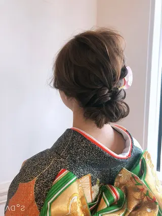 ヘアアレンジ ビーアトリエ目黒所属・着付・ヘアセット 松永香代子のヘアスタイル