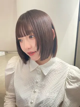 髪質改善jewelbox 〜私のトリートメント〜 東梅田店所属・髪質改善/ボブ/梅田 runa_ニュアンスのヘアスタイル
