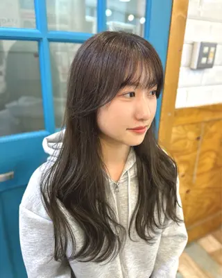 ロング ショート、韓国メンズ ヘアのかつらぎのヘアスタイル