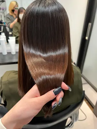 ロング 髪質改善/縮毛矯正 艶カラー/珠聡のヘアスタイル