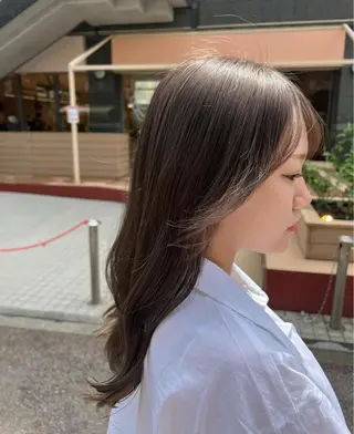 セミロング カラー ARIA💎縮毛矯正 ブリーチ💎複雑履歴のヘアスタイル