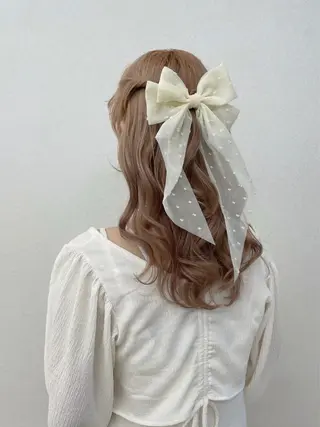 ロング カラー ヘアアレンジ CARELLY 流山おおたかの森所属・CARELLY Rukaのマツエク・マツパデザイン