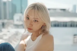 ミディアム メンズ縮毛矯正 ブリーチカラー/まやのヘアスタイル