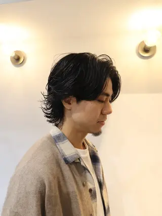 ミディアム パーマ SCENEbyRAD helmのヘアスタイル