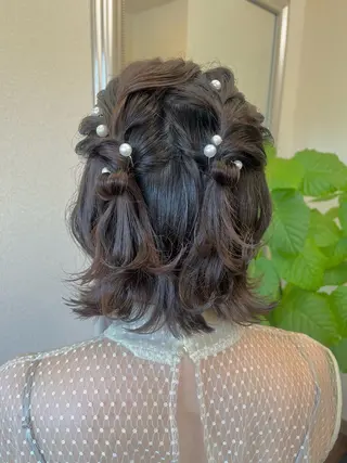 ショート カラー パーマ ヘアアレンジ 隠れ家サロンso you所属・yukimi .のヘアスタイル