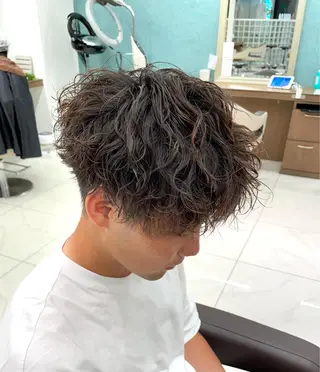 ショート パーマ メンズ 【メンズ特化】 池田大成✂︎のヘアスタイル