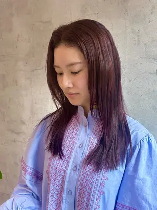 セミロング yukie🌷 /暖色🍒梅田サロンのヘアスタイル