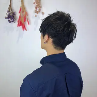 パーマ メンズ ベージュ/インナー カラー🤍Rieのヘアスタイル