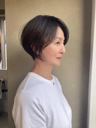 ショート カラー パーマ 50代専門美容師 若見えカット山田昌男のヘアスタイル