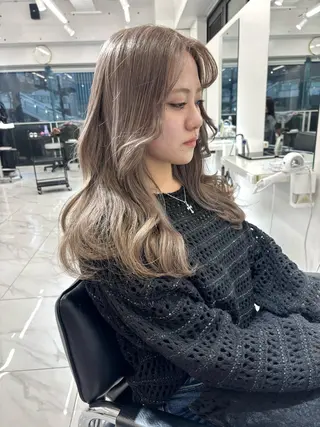 ミディアム カラー 🩶大人韓国ヘア 渋谷/Satsukiのヘアスタイル