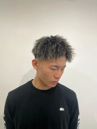 ショート カラー パーマ メンズ 【メンズ特化】金沢 /片町　髙木　功基のヘアスタイル