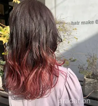 ロング カラー パーマ ヘアアレンジ maho🤍透明感 カラー/顔周りcutのヘアスタイル