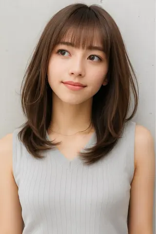 ミディアム アレンジ/新宿 透明感カラー/ヤノのヘアスタイル