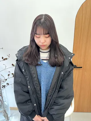 セミロング カラー ヘアアレンジ esu西梅田所属・ena/ブリーチなし 透明感・レイヤー🎀のヘアスタイル